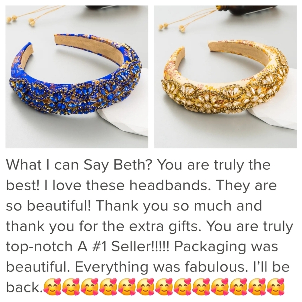 Rhinestone Headbands Elegant Baroque Style - Picture 4 of 15